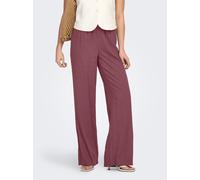 ONLY Wide Leg Leinenhose mit elastischem Bund Modell 'GOA' in Mittelbraun, Größe S
