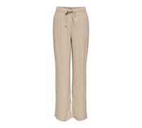 Schlupfhose ONLY "ONLGOA MW LINEN BL PULL-UP PANT CC PNT", Damen, Gr. S, Länge 32, oxford tan, Web, Obermaterial: 70% Viskose, 30% Leinen, unifarben, regular fit lang, Hosen Schlupfhose, mit Leinen (6