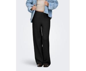 Schlupfhose ONLY "ONLILSE PANT STRUCTURE JRS NOOS", Damen, Gr. XS, N-Gr, schwarz, Jersey, Obermaterial: 100% Polyester, unifarben, regular fit lang, Hosen Schlupfhose, Kunstfaser, regular fit (9166755