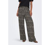 Schlupfhose ONLY "ONLKATTY LIFE PANT PTM", Damen, Gr. M (38), N-Gr, schwarz aop:katty animal, Web, Obermaterial: 100% Polyester, bedruckt, regular fit lang, Hosen Schlupfhose, Sommerhose, Kunstfaser,