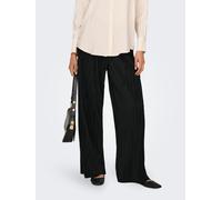 Schlupfhose ONLY "ONLRAVENNA PLISSE PANT NOOS JRS", Damen, Gr. XS (34), N-Gr, schwarz, Jersey, Obermaterial: 100% Polyester, unifarben, regular fit normal, Hosen Schlupfhose, Sommerhose (89578851-XS)