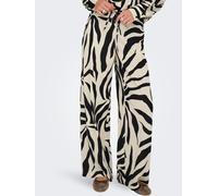 Schlupfhose ONLY "ONLSAKURA LOOSE PULL UP PANTS WVN", Damen, Gr. XL, N-Gr, schwarz aop:flower, Web, Obermaterial: 55% Viskose, 45% Nylon, bedruckt, loose fit lang, Hosen Schlupfhose, Viskosemischung,