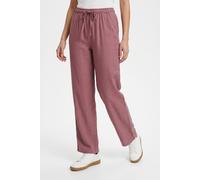 Schlupfhose ONLY "ONLSIESTA MW PULL-UP LINEN BL PNT NOOS", Damen, Gr. S (36), Länge 32, rose braun, Web, Obermaterial: 80% Viskose, 20% Leinen, unifarben, straight fit normal, Hosen Schlupfhose, Visko