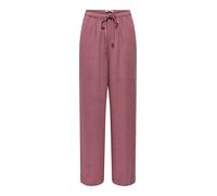 Schlupfhose ONLY "ONLSIESTA MW PULL-UP LINEN BL PNT NOOS", Damen, Gr. S, Länge 30, rose braun, Web, Obermaterial: 80% Viskose, 20% Leinen, unifarben, straight fit normal, Hosen Schlupfhose, Sommerhose