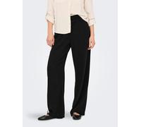 Schlupfhose ONLY "ONLSIESTA MW PULL-UP LINEN BL PNT NOOS", Damen, Gr. XL, Länge 30, schwarz, Web, Obermaterial: 80% Viskose, 20% Leinen, unifarben, straight fit normal, Hosen Schlupfhose, Sommerhose m