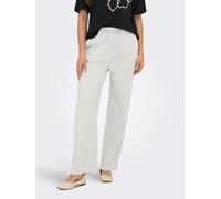 Schlupfhose ONLY "ONLTIZANA COTTON LOOSE PANTS WVN NOOS", Damen, Gr. S, N-Gr, cloud dancer, Web, Obermaterial: 100% Baumwolle, unifarben, regular fit knöchellang, Hosen Schlupfhose (75144823-S) cloud