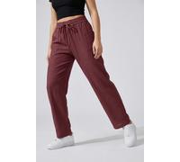 Schlupfhose ONLY "ONLTIZANA COTTON LOOSE PANTS WVN NOOS", Damen, Gr. S, N-Gr, oxblood rot, Web, Obermaterial: 100% Baumwolle, unifarben, regular fit knöchellang, Hosen Schlupfhose (18269627-S) oxblood