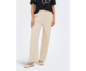 Schlupfhose ONLY "ONLTIZANA COTTON LOOSE PANTS WVN NOOS", Damen, Gr. XL (42), N-Gr, beige (silber lining), Web, Obermaterial: 100% Baumwolle, unifarben, regular fit knöchellang, Hosen Schlupfhose (936