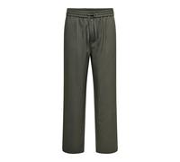 Schlupfhose ONLY & SONS "ONSWILL 0292 LOOSE STRING PANT FRML NOOS", Herren, Gr. M, N-Gr, beluga, Web, Obermaterial: 75% Polyester, 21% Viskose, 4% Elasthan, unifarben, relaxed fit lang, Hosen Schlupfh