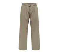 Schlupfhose ONLY & SONS "ONSWILL 0292 LOOSE STRING PANT FRML NOOS", Herren, Gr. XL, N-Gr, falcon, Web, Obermaterial: 75% Polyester, 21% Viskose, 4% Elasthan, unifarben, relaxed fit lang, Hosen Schlupf