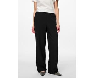Schlupfhose PIECES "PCBOSELLA HW WIDE PLAIN PANT NOOS", Damen, Gr. XS (34), Länge 30, schwarz, Web, Obermaterial: 88% Polyester, 12% Elasthan, unifarben, normal, Hosen Schlupfhose (48087451-XS)