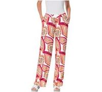 Schlupfhose pink-ecru-bedruckt 42