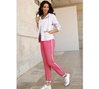 Schlupfhose CLASSIC BASICS, Damen, Gr. 42, Normalgrößen, pink, gemustert, 78% Polyester, 14% Viskose, 8% Elasthan, gemustert, lang, Hosen Schlupfhose (84941147-42) pink, gemustert