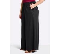 Sheego Schlupfhose mit Babylock-Wellensaum 46 schwarz
