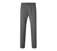 Schlupfhose SELECTED "SLH196-STRAIGHT ROBERT STRING PANT NOOS", Herren, Gr. L, N-Gr, grau melange, Hosen Schlupfhose, Materialmix, gerade geschnitten (76318350-L) grau melange