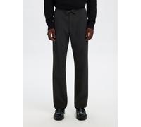 Schlupfhose SELECTED "SLH196-STRAIGHT ROBERT STRING PANT NOOS", Herren, Gr. L, N-Gr, schwarz, Web, Obermaterial: 67% Polyester, 29% Viskose, 4% Elasthan, unifarben, straight fit lang, Hosen Schlupfhos