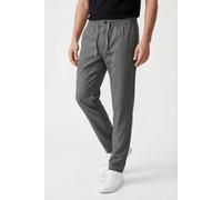 Schlupfhose SELECTED "SLH196-STRAIGHT ROBERT STRING PANT NOOS", Herren, Gr. XL, N-Gr, grau (grau melange), Web, Obermaterial: 67% Polyester, 29% Viskose, 4% Elasthan, meliert, straight fit lang, Hosen