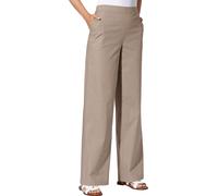 Schlupfhose HEINE, Damen, Gr. 36, Normalgrößen, beige (sesam), 98% Baumwolle, 2% Elasthan, unifarben, Hosen Schlupfhose (63504144-36) sesam