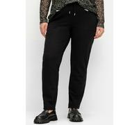 Schlupfhose SHEEGO, Damen, Gr. 44, Normalgrößen, schwarz, 60% Viskose, 35% Polyamid, 5% Elasthan, unifarben, Hosen Schlupfhose (78225965-44) schwarz