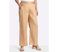 Schlupfhose SHEEGO, Damen, Gr. 46, Normalgrößen, camel, 100% Lyocell, unifarben, Hosen Schlupfhose (35917706-46) camel