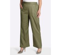 Schlupfhose SHEEGO, Damen, Gr. 48, Normalgrößen, oliv, 100% Lyocell, unifarben, Hosen Schlupfhose (87443656-48) oliv