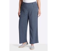 Schlupfhose SHEEGO, Damen, Gr. 48, Normalgrößen, rauchblau, 98% Polyester, 2% Elasthan, unifarben, Hosen Schlupfhose (63155903-48) rauchblau