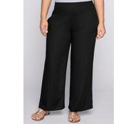 Schlupfhose SHEEGO, Damen, Gr. 48, Normalgrößen, schwarz, 100% Viskose, unifarben, Hosen Schlupfhose (43273028-48) schwarz
