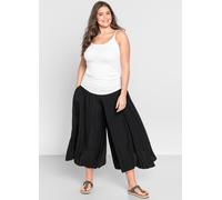 Schlupfhose SHEEGO, Damen, Gr. 48, Normalgrößen, schwarz, 100% Viskose, unifarben, Hosen Schlupfhose (86015138-48) schwarz