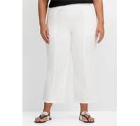 Schlupfhose SHEEGO, Damen, Gr. 50, Normalgrößen, weiß, 98% Baumwolle, 2% Elasthan, unifarben, Hosen Schlupfhose (75940050-50) weiß