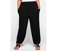 Schlupfhose SHEEGO, Damen, Gr. 52, Normalgrößen, schwarz, 100% Viskose, unifarben, Hosen Schlupfhose (87943552-52) schwarz