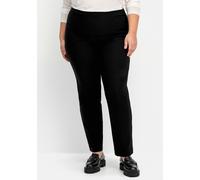 Schlupfhose SHEEGO, Damen, Gr. 52, Normalgrößen, schwarz, 70% Viskose, 25% Polyamid, 5% Elasthan, Einsatz:95% Polyester, 5% Elasthan, unifarben, Hosen Schlupfhose (30806012-52) schwarz