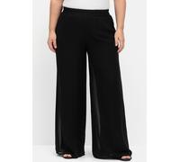 Schlupfhose SHEEGO, Damen, Gr. 56, Normalgrößen, schwarz, 100% Polyester, unifarben, Hosen Schlupfhose (76213642-56) schwarz