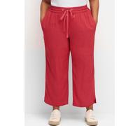 Schlupfhose SHEEGO, Damen, Gr. 58, Normalgrößen, lila (erdbeere), 100% Viskose, unifarben, Hosen Schlupfhose (28539968-58) erdbeere