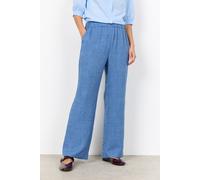 Schlupfhose SOYACONCEPT "SC-CHARISSA 3-C", Damen, Gr. M (38), N-Gr, colony blau, Web, Obermaterial: 100% Polyester, unifarben, lang, Hosen Schlupfhose, aus Polyester, langer Schnitt, elastischer Bund,
