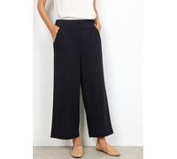 Schlupfhose SOYACONCEPT "SC-SIHAM 36", Damen, Gr. XXL, N-Gr, schwarz, Milano Rib, Obermaterial: 95% Polyester, 5% Elasthan, unifarben, regular fit 7/8-Länge, Hosen Schlupfhose, Sommerhose, bequeme Cul