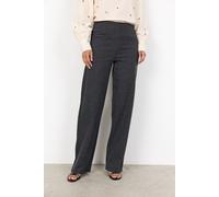 Schlupfhose SOYACONCEPT "SC-VINJA 4", Damen, Gr. XL (42), N-Gr, schwarz earth melange comb, Jersey, Obermaterial: 50% Polyester, 48% Viskose, 2% Elasthan, meliert, lang, Hosen Schlupfhose, aus Polyest