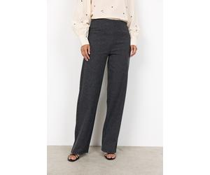 Schlupfhose SOYACONCEPT "SC-VINJA 4", Damen, Gr. XL (42), N-Gr, schwarz earth melange comb, Jersey, Obermaterial: 50% Polyester, 48% Viskose, 2% Elasthan, meliert, lang, Hosen Schlupfhose, aus Polyest