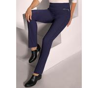 Schlupfhose STEHMANN, Damen, Gr. 22, Kurzgrößen, blau (marine), 78% Viskose, 19% Polyamid, 3% Elasthan, unifarben, Hosen Schlupfhose (48909839-22) marine