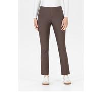 Schlupfhose STEHMANN "Ina", Damen, Gr. 40, N-Gr, espresso, Web, Obermaterial: 76% Viskose, 21% Polyamid, 3% Elasthan, Basic, Basic schmal knöchellang, Hosen Schlupfhose, Sommerhose, innen wärmend ange