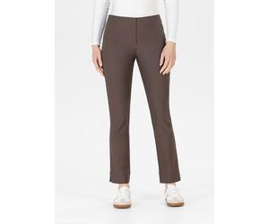 Schlupfhose STEHMANN "Ina", Damen, Gr. 40, N-Gr, espresso, Web, Obermaterial: 76% Viskose, 21% Polyamid, 3% Elasthan, Basic, Basic schmal knöchellang, Hosen Schlupfhose, innen wärmend angeraut (523365