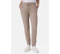 Schlupfhose STOOKER WOMEN "Berlin Easy Fit Jeans", Damen, Gr. 46, Länge 29, beige (sand melange), Stoff, 92% Polyester, 8% Elasthan, gerade, unten schmal lang, Hosen Schlupfhose, Tapered Fit Casual Te