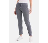 Schlupfhose STOOKER WOMEN "Berlin Jogginghose", Damen, Gr. 42, Länge 29, blau graphic, Stoff, 53% Polyester, 45% Viskose, 2% Elasthan, gerade, unten schmal lang, Hosen Schlupfhose, Tapered Fit Casual 