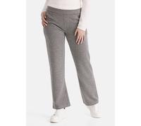 Schlupfhose STOOKER WOMEN "Mary Jersey Wide leg fit Schlupfhose", Damen, Gr. 46, Länge 32, grau (beige minimal), Jersey, 67% Viskose, 27% Polyamid, 6% Elasthan, weit lang, Hosen Schlupfhose, Wide Leg 