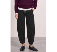 Schlupfhose STREET ONE, Damen, Gr. 44, Länge 28, schwarz (schwarz (länge 28)), Web, Obermaterial: 55% Polyester, 21% Baumwolle, 21% Lyocell, 3% Elasthan, unifarben, Hosen Schlupfhose (93040718-44) sch