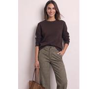 Schlupfhose STREET ONE "Style Amalia", Damen, Gr. 44, Länge 30, sanded amber, Web, Obermaterial: 83% Polyester, 15% Viskose, 2% Elasthan. Futter: 100% Polyester, kariert, straight fit lang, Hosen Schl