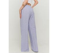 Schlupfhose TALLY WEIJL "SPALIMELANY", Damen, Gr. 34, N-Gr, dazzling blau, weiß, Web, Obermaterial: 48% Viskose, 40% Baumwolle, 12% Leinen, weit lang, Hosen Schlupfhose, Viskosemischung, weit (7059792