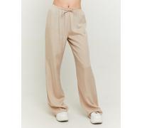 Schlupfhose TALLY WEIJL "SPAVIMELLY", Damen, Gr. 40, N-Gr, pale stone, Web, Obermaterial: 100% Lyocell, unifarben, weit lang, Hosen Schlupfhose, Viskose, weit (42480640-40) pale stone