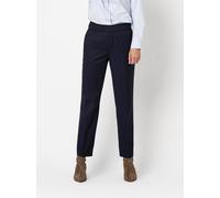 Schlupfhose TONI "Sue Ankle", Damen, Gr. 44, N-Gr, dunkelblau, Web, Obermaterial: 62% Polyester, 35% Viskose, 3% Elasthan, unifarben, regular fit knöchellang, Hosen, Sommerhose mit Bundfalte (40463961