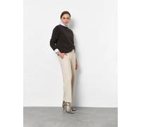 Schlupfhose TONI "Sue Wide Chic 7/8", Damen, Gr. 42, N-Gr, beige (ecru), Web, Obermaterial: 64% Polyester, 32% Viskose, 4% Elasthan, 7/8-Länge, Hosen Schlupfhose, aus bi-elastischem Leichtflanell, 7/8