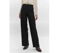 Schlupfhose VERO MODA "VMBECKY HR WIDE PULL ON PANT", Damen, Gr. L (40), Länge 32, schwarz, Obermaterial: 95% Polyester, 5% Elasthan, unifarben, normal, Hosen Schlupfhose (39906303-L) schwarz